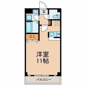 LIGURIA二番館(ワンルーム/4階)の間取り写真