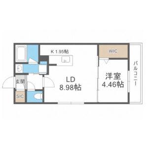 グレイス琴似(1LDK/4階)の間取り写真