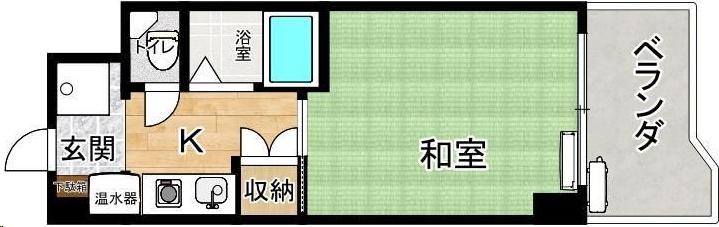 オスカーマンション(1K/5階)の間取り写真