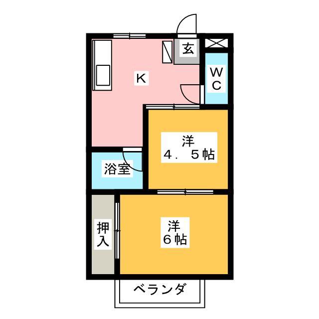 リバーサイド21(2K/2階)の間取り写真
