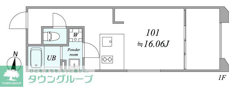 TRIAS265(1LDK/1階)の間取り写真