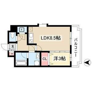 エポラール白壁(1LDK/1階)の間取り写真