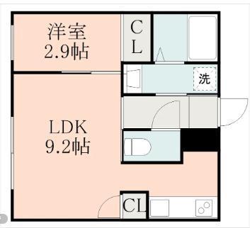 WEISSE WAND(1LDK/1階)の間取り写真