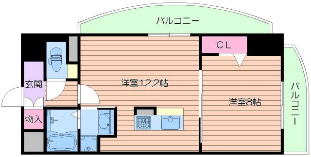 LASANTE梅田北(1LDK/7階)の間取り写真
