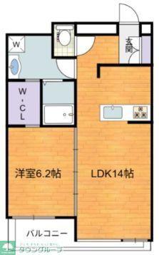 ケーケーフェニックス(1LDK/2階)の間取り写真