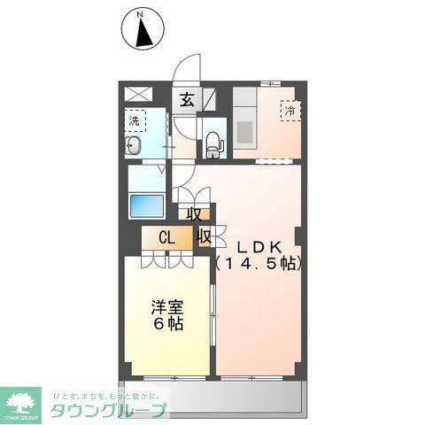 サンヴィラージュ(1LDK/1階)の間取り写真