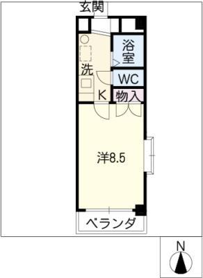 LIFE STAGE 四谷(1K/3階)の間取り写真