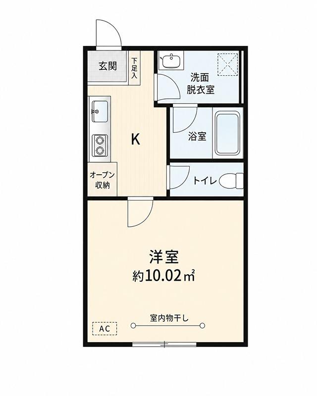 LUCENT船橋(1K/1階)の間取り写真