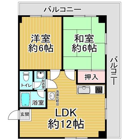 パークホーム王子(2DK/3階)の間取り写真