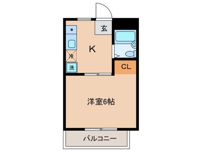 プロビデンス(1K/1階)の間取り写真