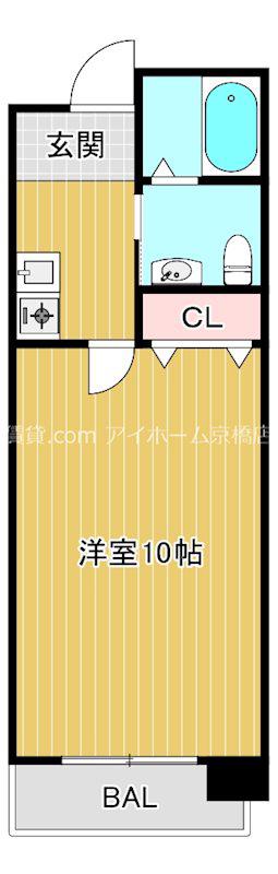 ピアメゾン(1K/5階)の間取り写真
