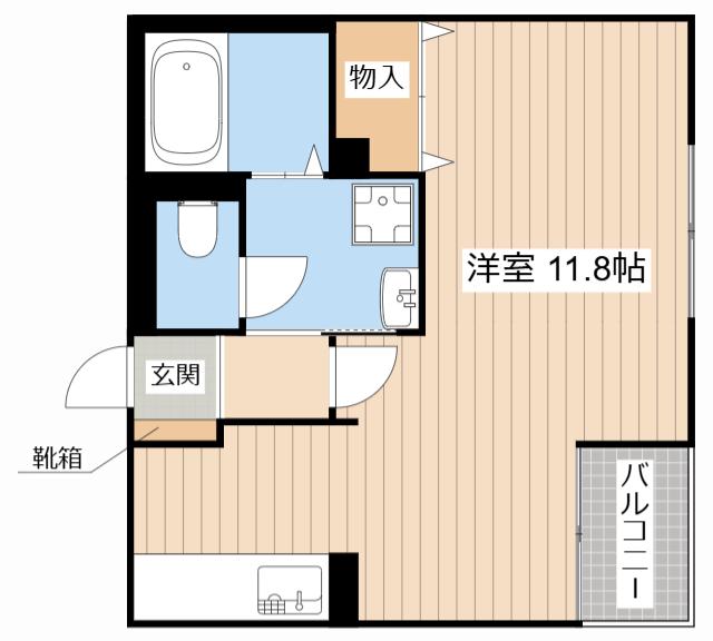 シャトレー参番館(ワンルーム/2階)の間取り写真