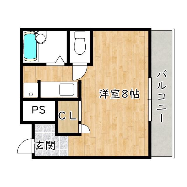 サンヒルズ光明池(ワンルーム/1階)の間取り写真