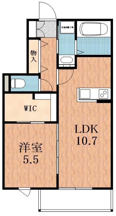 MAISON DU SOLEIL(1LDK/1階)の間取り写真