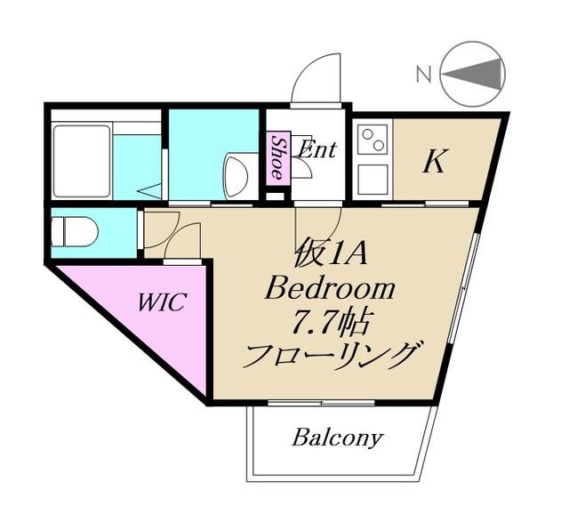 エテルノ亀有(1K/1階)の間取り写真