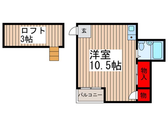 メゾンゼンマエ(ワンルーム/2階)の間取り写真