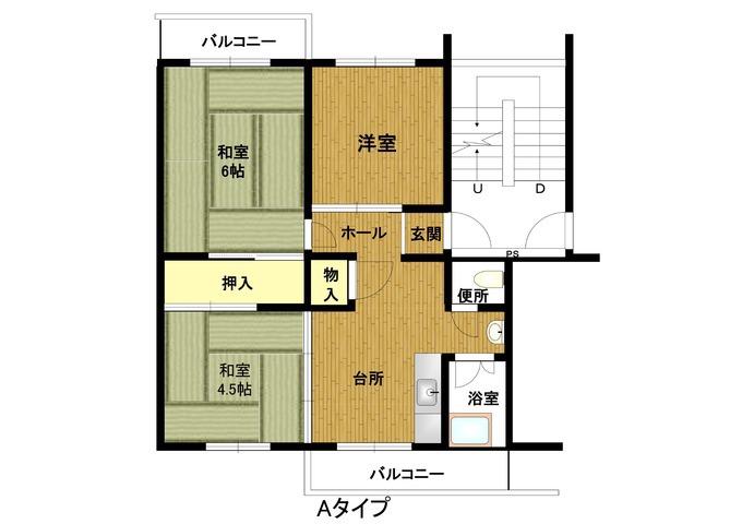 神陵台特別(3DK/5階)の間取り写真