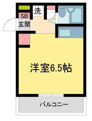 ロイヤルメゾン香櫨園(ワンルーム/2階)の間取り写真