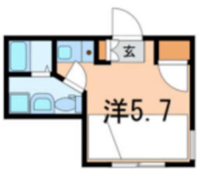 コンテル旗の台(ワンルーム/3階)の間取り写真