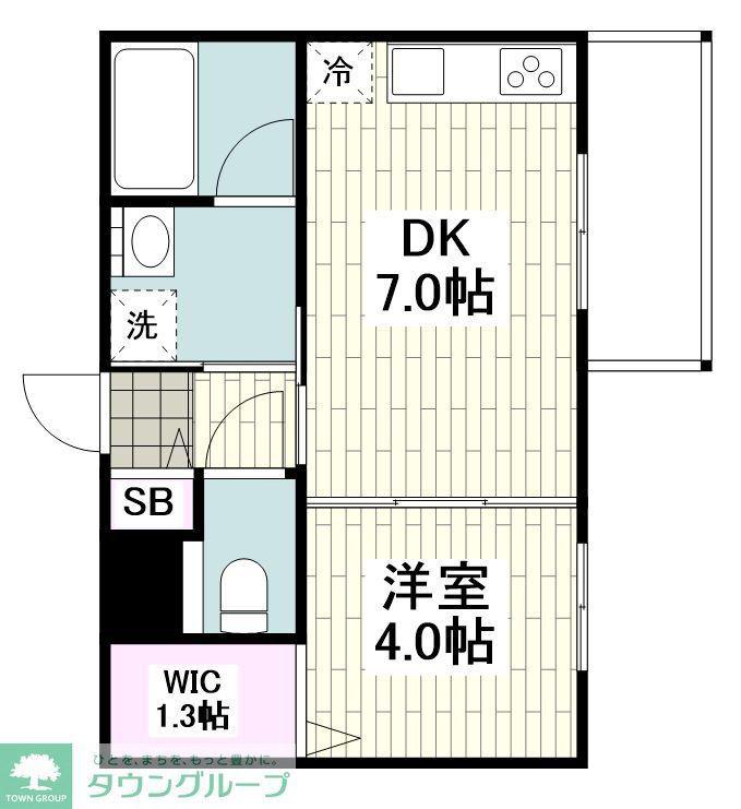 SOLMARE KUGENUMA(1DK/2階)の間取り写真