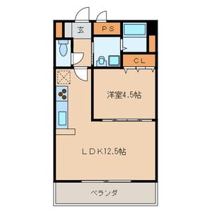 E.POPULARII(1LDK/7階)の間取り写真