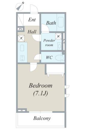 RYUS COURT(1K/2階)の間取り写真