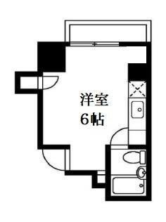 倉方ビル(ワンルーム/3階)の間取り写真