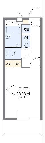 レオパレスベイサイド横濱(1K/2階)の間取り写真
