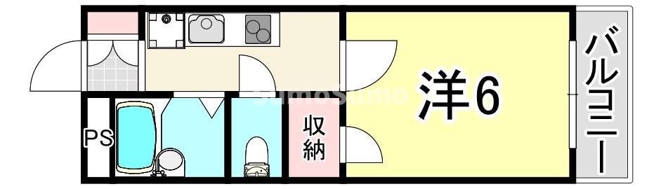 レオパレス武庫南(1K/2階)の間取り写真