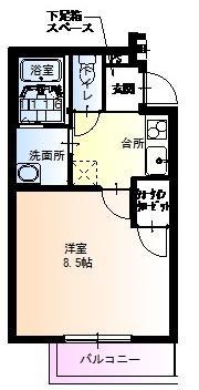 フジパレス百舌鳥赤畑町1番館(1K/1階)の間取り写真