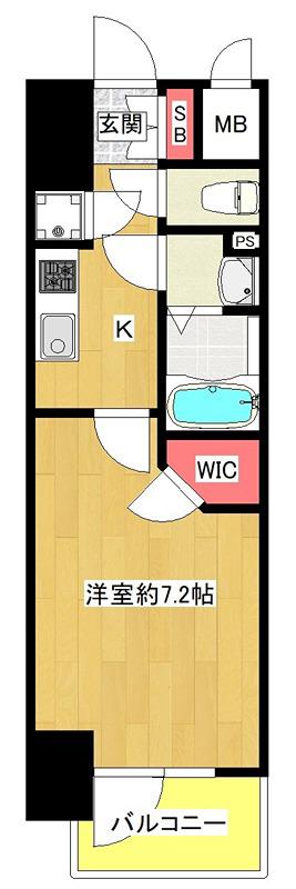 エスリード九条スタシオン(1K/15階)の間取り写真