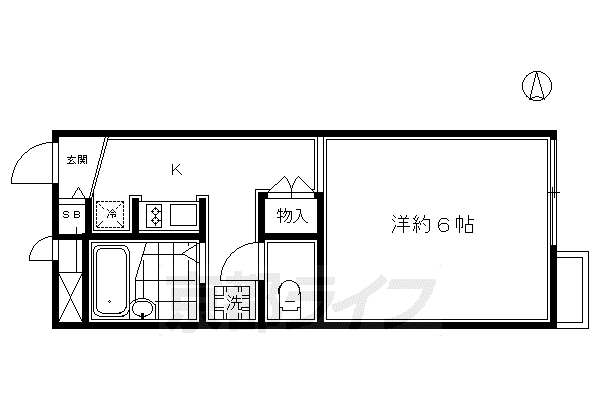 レオパレスクレスト(1K/1階)の間取り写真