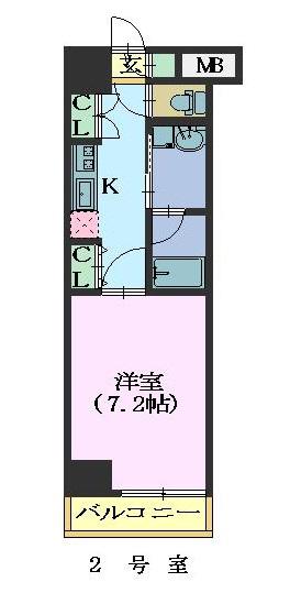 ジオステージ本山(1K/6階)の間取り写真