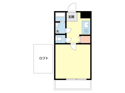 ピュアライフ坂戸(1K/2階)の間取り写真