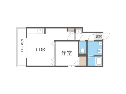 ピアN23(1LDK/2階)の間取り写真