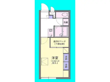 アルファ(1K/1階)の間取り写真