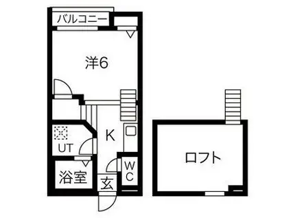 CREO六番町弐番館(1K/1階)の間取り写真