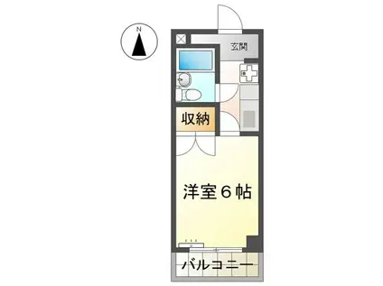 ブライトプレイスあゆち(1K/3階)の間取り写真