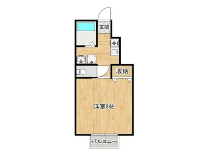 ビーナスハイツ(1K/1階)の間取り写真