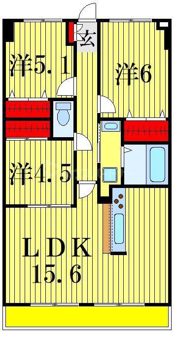 クレール和泉(2SLDK/1階)の間取り写真
