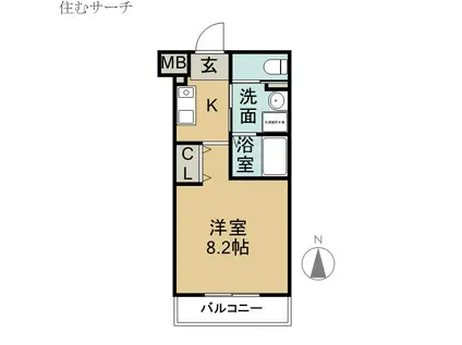 大晃マンション(1K/6階)の間取り写真