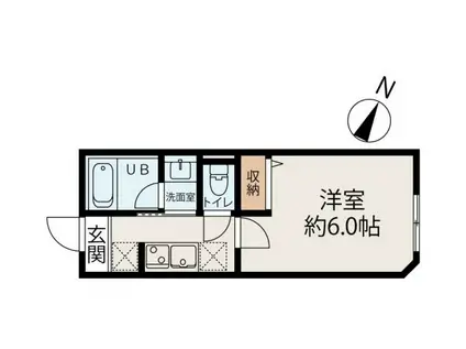 MAISON EF(1K/1階)の間取り写真