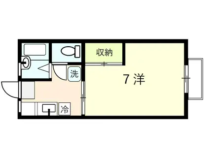 ベルメゾン飛鳥II(1K/2階)の間取り写真