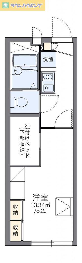 レオパレス大和田(1K/1階)の間取り写真
