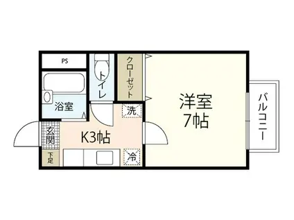 ウエスト チェスター ドミトリー A棟(1K/2階)の間取り写真