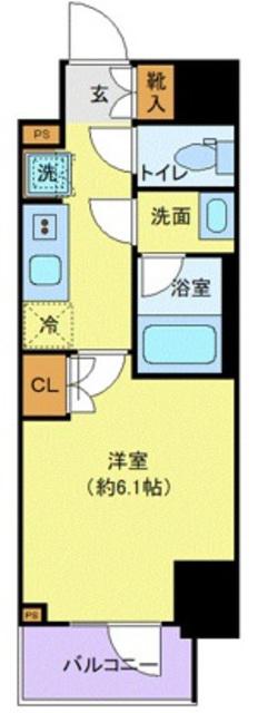 オープンブルーム川口並木(1K/5階)の間取り写真