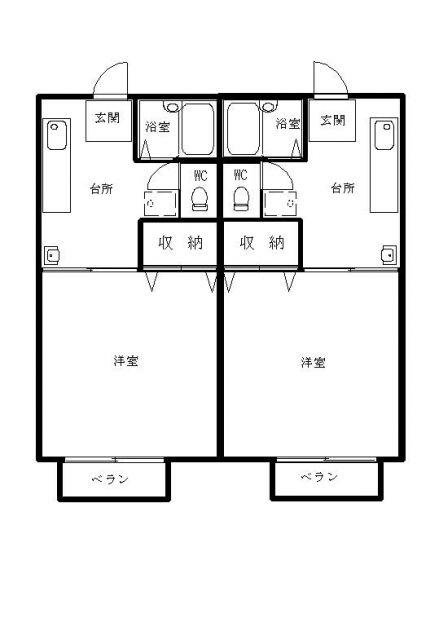 シャルム西津田(1K/1階)の間取り写真