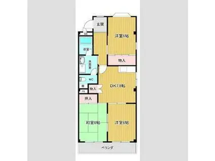 アネックス栄II(3DK/3階)の間取り写真