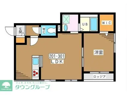 スタークレスト(1LDK/2階)の間取り写真