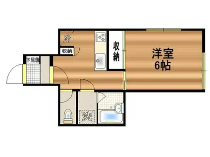 ペンタトニックM(1DK/2階)の間取り写真